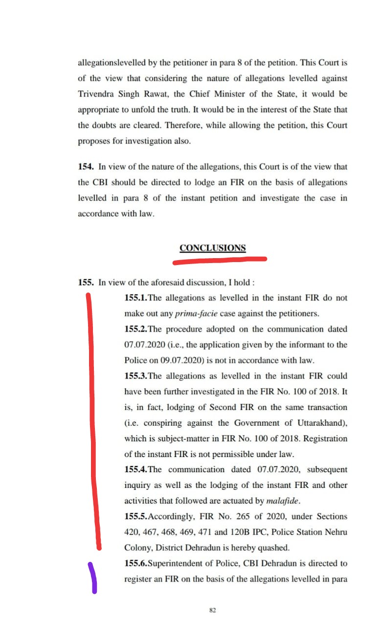 High court order 27Octobar